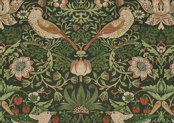 William Morris Strawberry Thief, Nettle - Roman Blind - Image 7